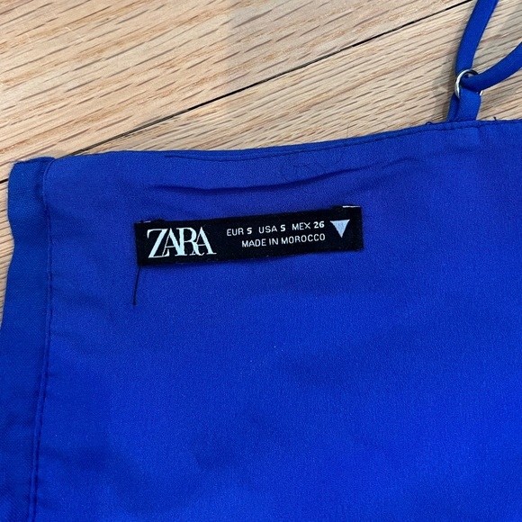 Zara blue top, tank top, going out top - Picture 4 of 4